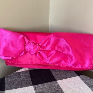 Fabulous Pink Clutch with Bow Accent